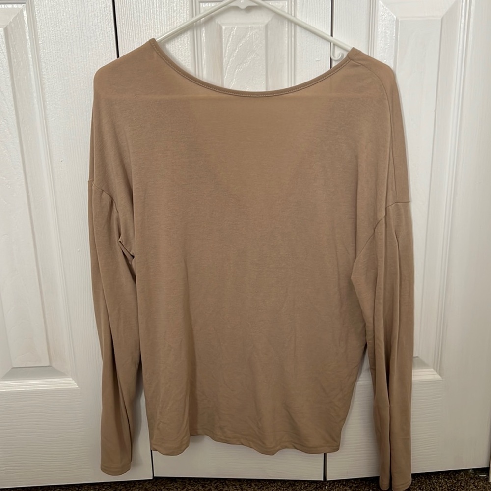 Size M tan Shein long-sleeve top